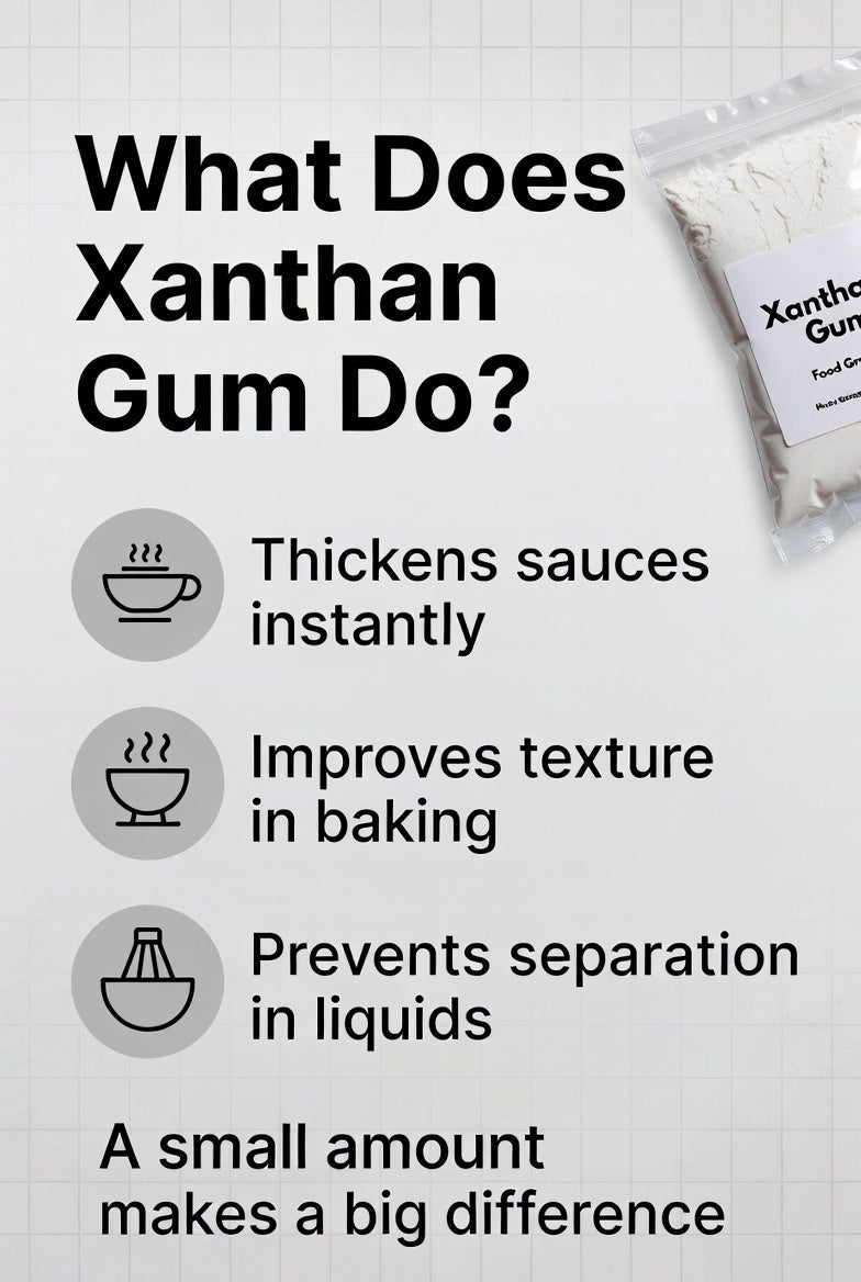 Xanthan Gum - Premium Food Thickener & Stabaliser - Gluten Free
