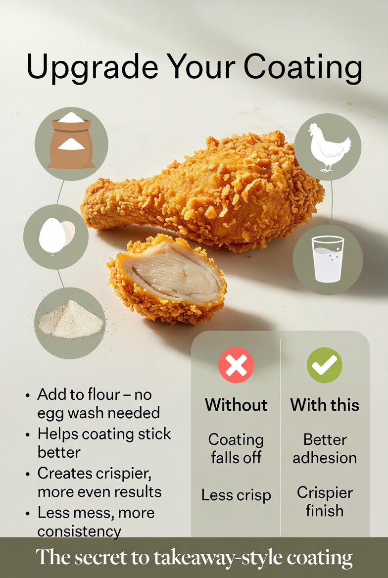 Egg & Milk Powder | Fried Chicken Mix Additive  | Takeaway Style | No Egg Wash