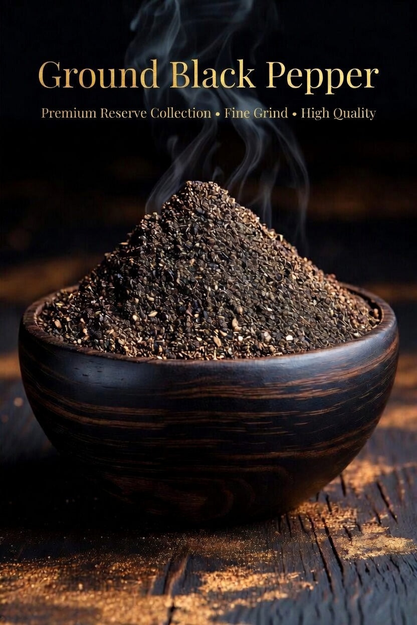Ground Black Pepper  - Fine Grind - High Quality