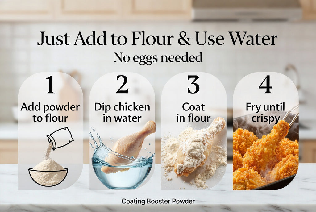 Egg & Milk Powder | Fried Chicken Mix Additive  | Takeaway Style | No Egg Wash