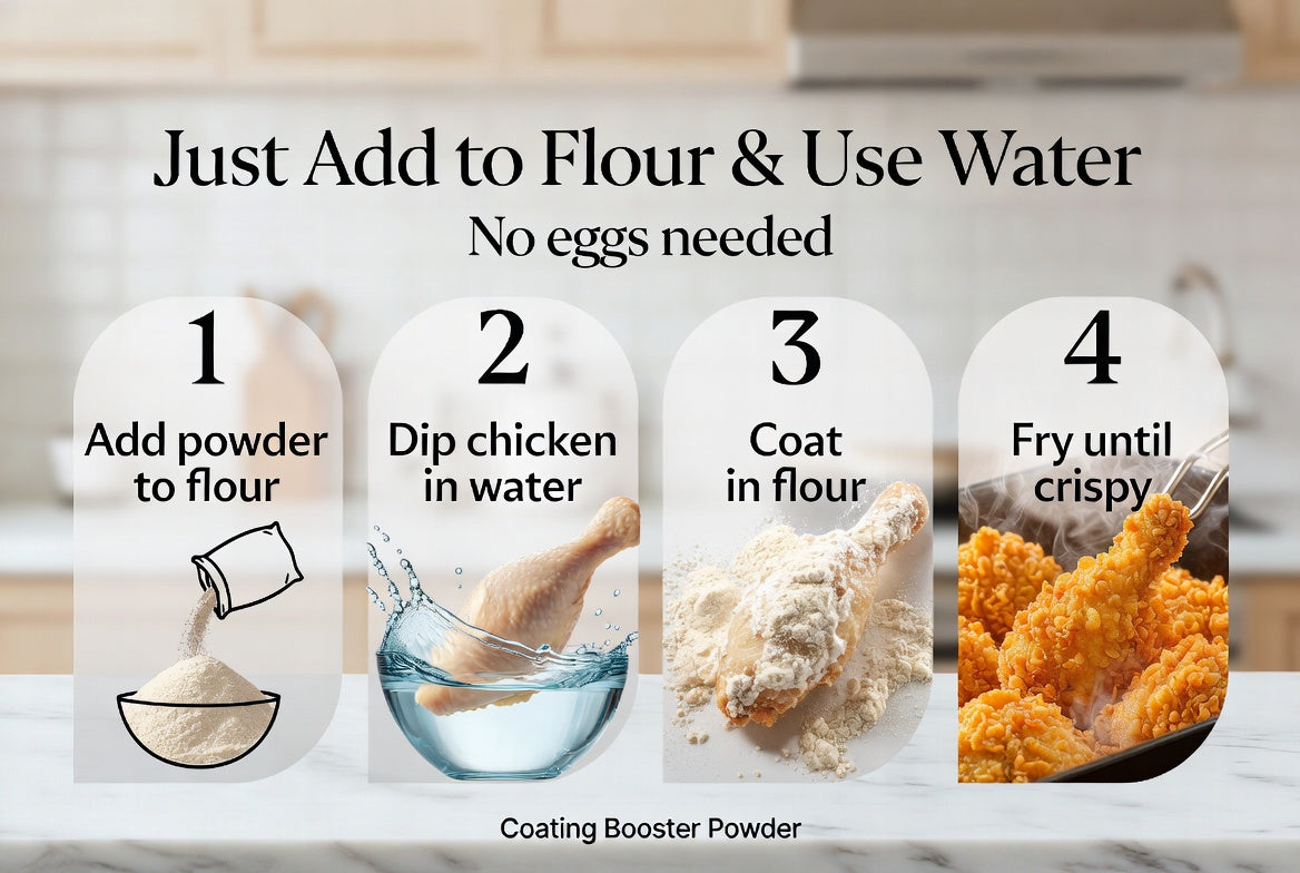 Egg & Milk Powder | Fried Chicken Mix Additive  | Takeaway Style | No Egg Wash